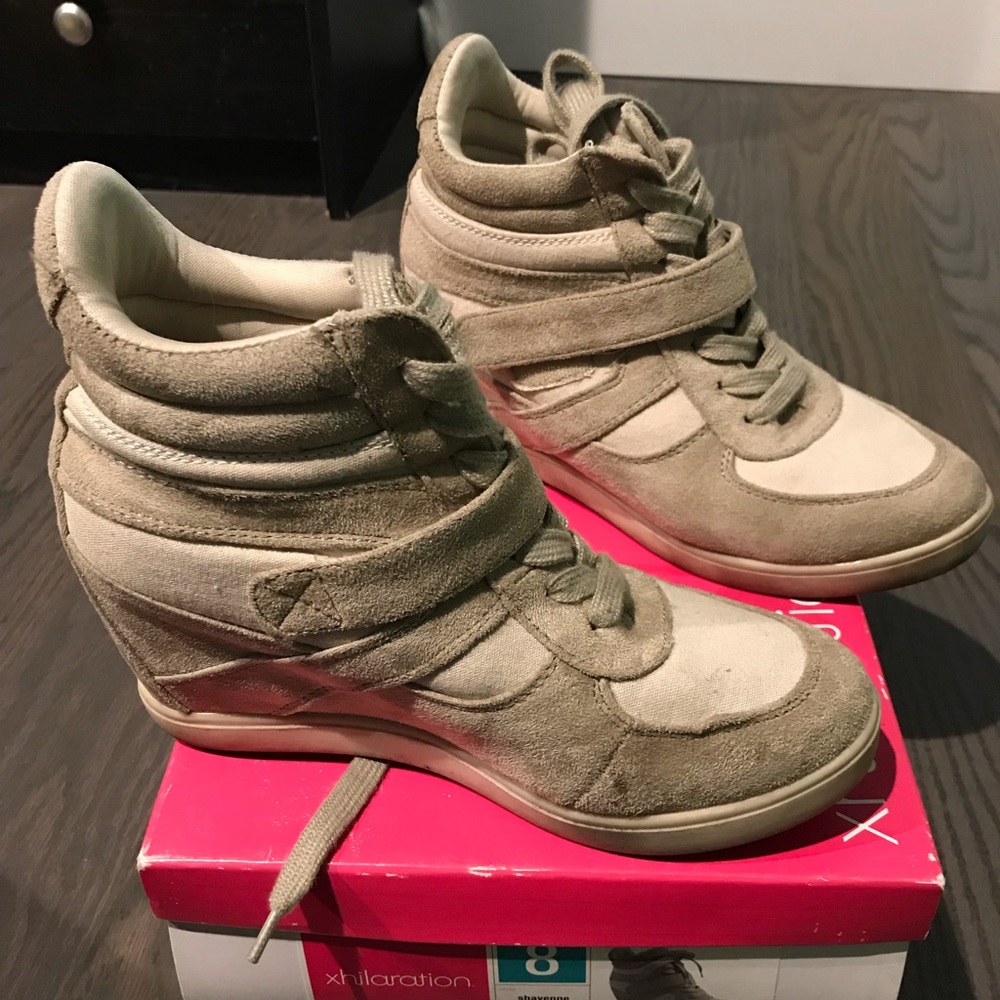 Xhiliration Grey WedgeSneakers